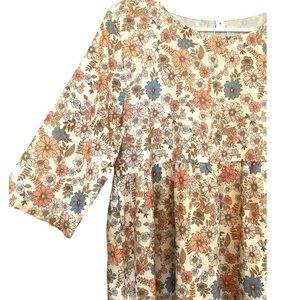 Unbranded‎ Dress Womens Small Fall Harvest 3/4 Sleeves Maxi Country Modest Boho